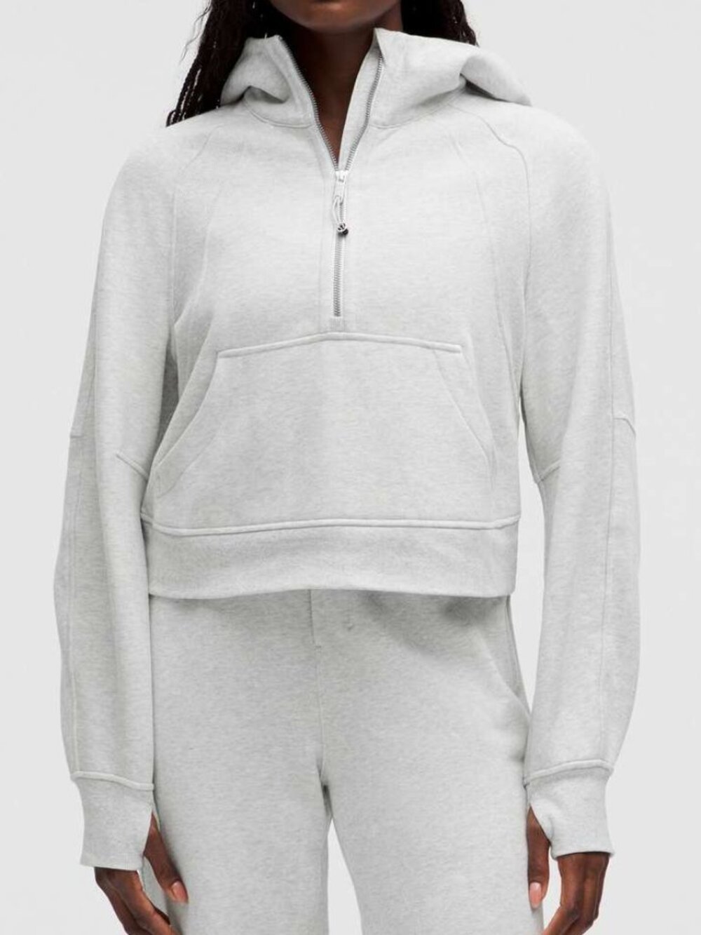 NWT Lululemon Scuba Oversized Half-Zip Hoodie Heathered Core Ultra Light Grey ML